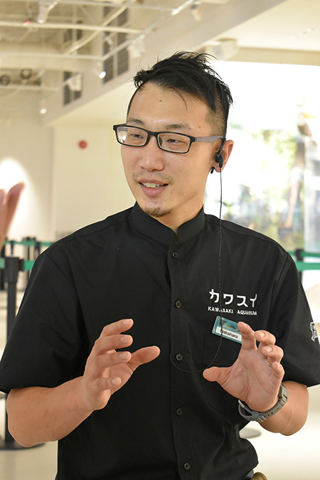 クルーの中原さん/カワスイ 川崎水族館（神奈川県）