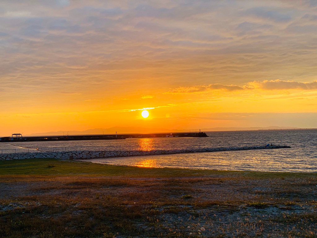 美しい夕陽/泉南りんくう公園(大阪府/泉南市)