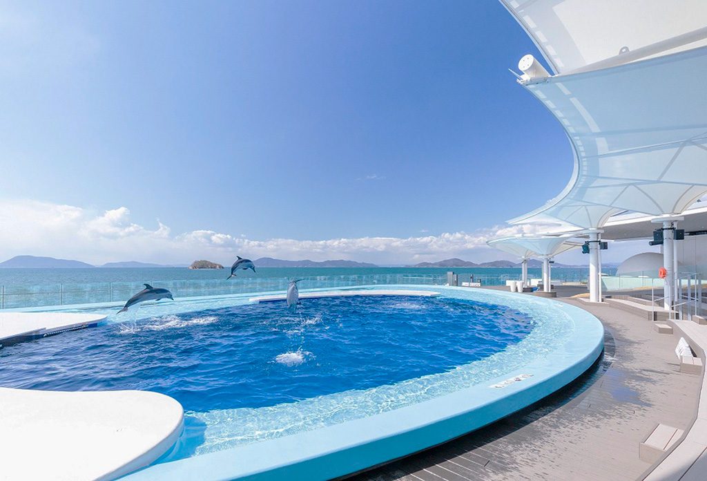 四国水族館の「海豚プール」（香川県／宇多津町）