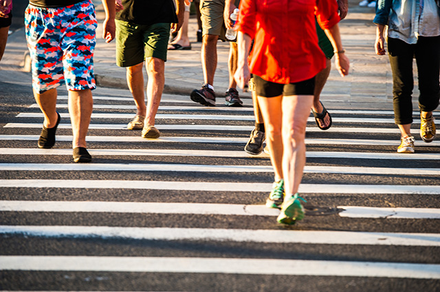 ハワイの横断歩道