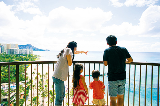 オーシャンビューの客室（ハワイ）