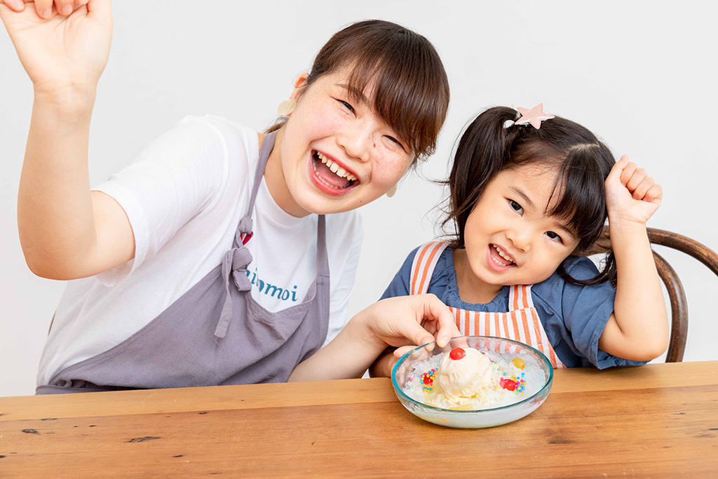 シロクマかき氷の完成