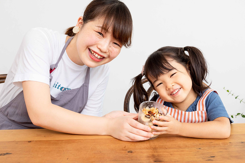 完成したキャラメルチョコバナナかき氷