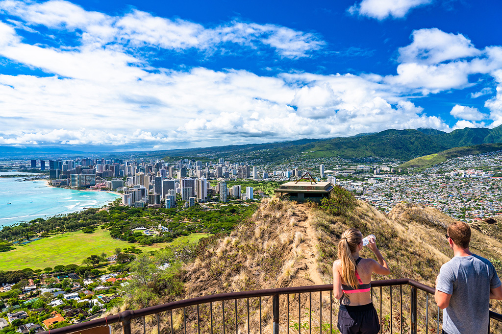 ダイヤモンドヘッドからの眺め（ハワイ）