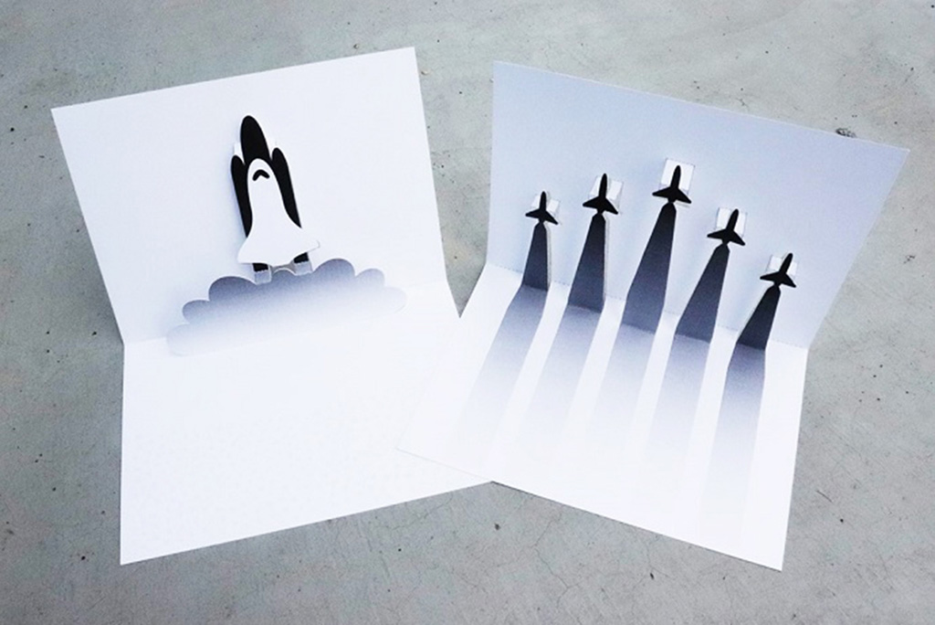 「飛び出す、気分上昇カード」/岐阜かかみがはら航空宇宙博物館（岐阜県／各務原市）