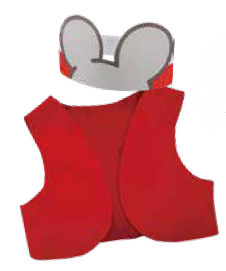 “ねずみくんのチョッキと耳”をつけて会場へ