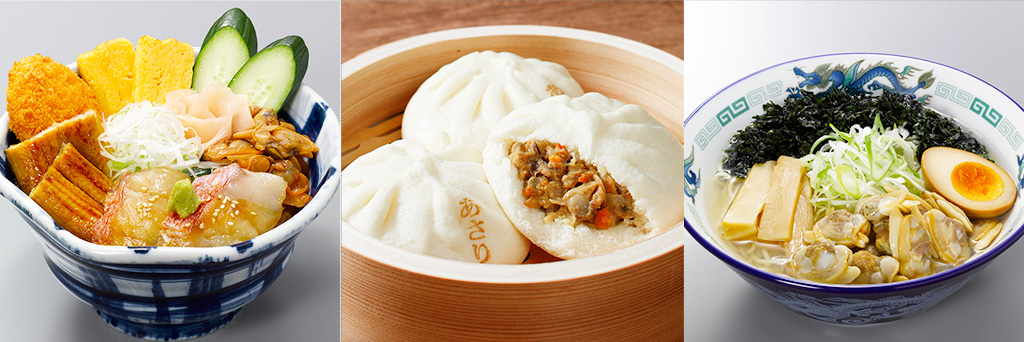 「あさりやcafé」のメニュー一例/海ほたる(神奈川県/川崎市)(千葉県/木更津市)