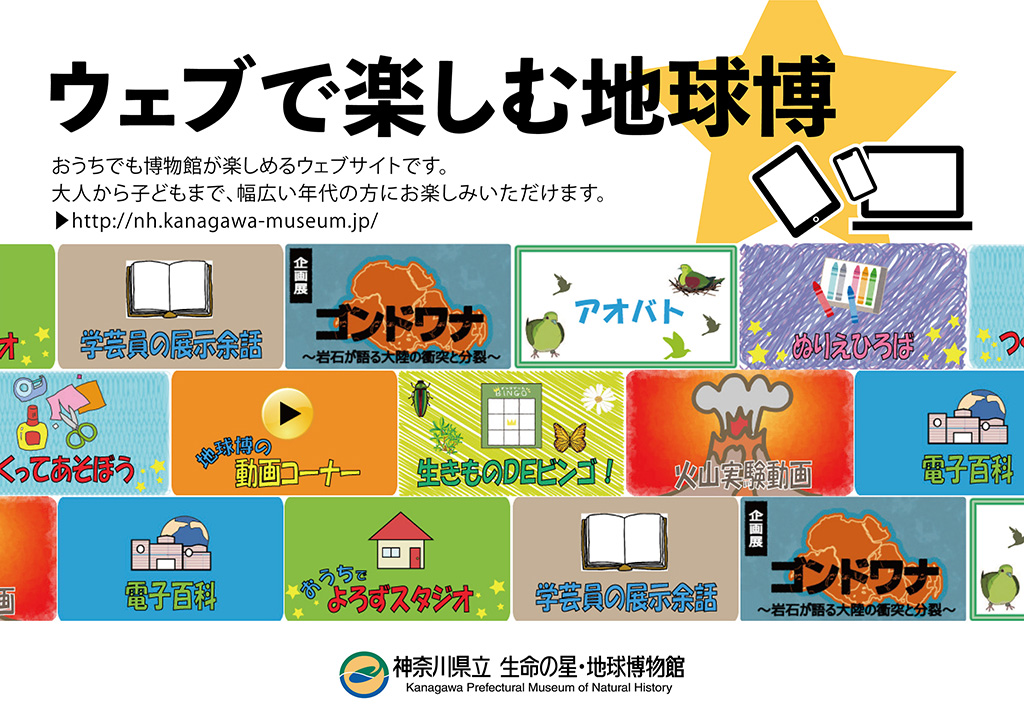 「ウェブで楽しむ地球博」のイメージ/神奈川県立生命の星・地球博物館（小田原市）