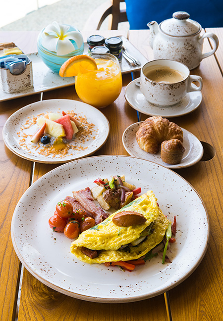 ホテルのモーニングビュッフェ（グアム）