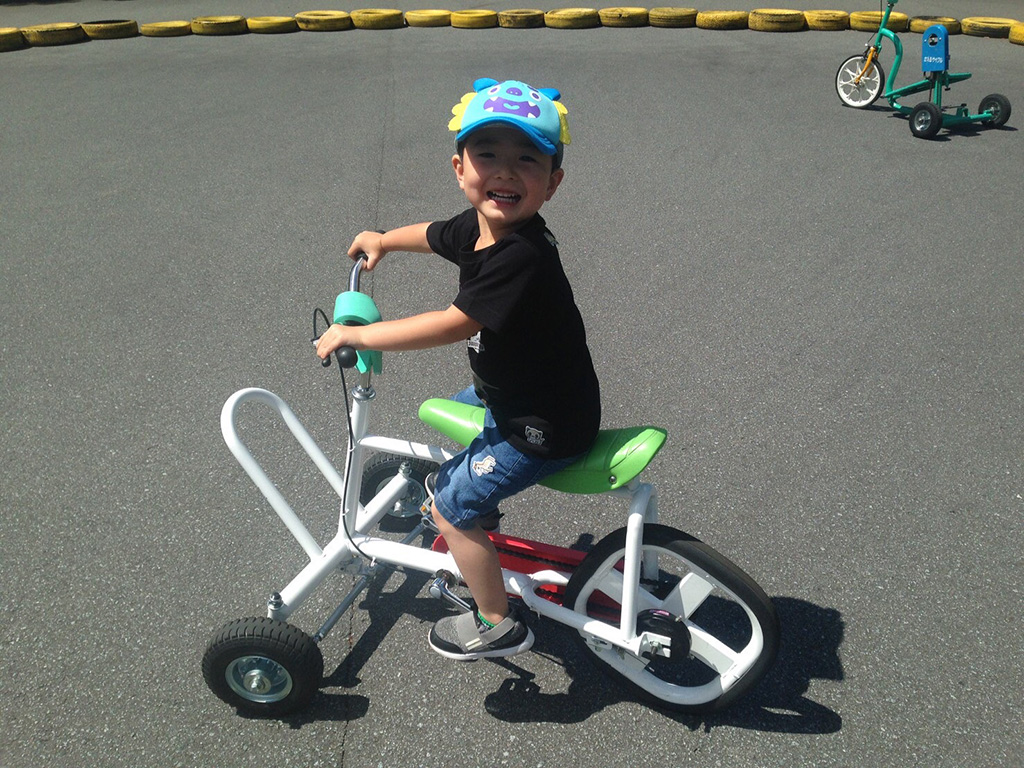 遊び心満点の自転車は子供たちに大人気/山梨県立愛宕山こどもの国(甲府市)