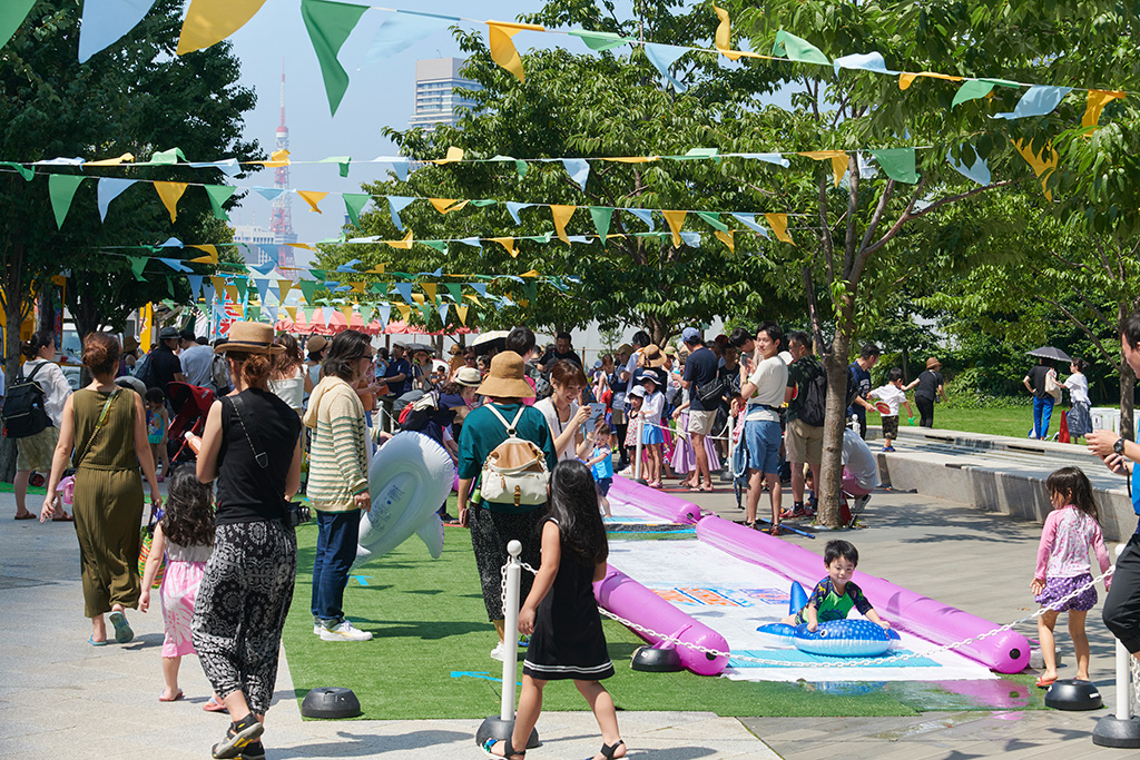 「品川シーズンテラス」のイベント広場/芝浦中央公園（東京都/港区）