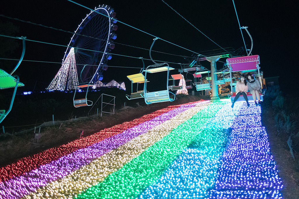 イルミネーション「虹のリフト」/さがみ湖イルミリオン（神奈川県/相模原市）