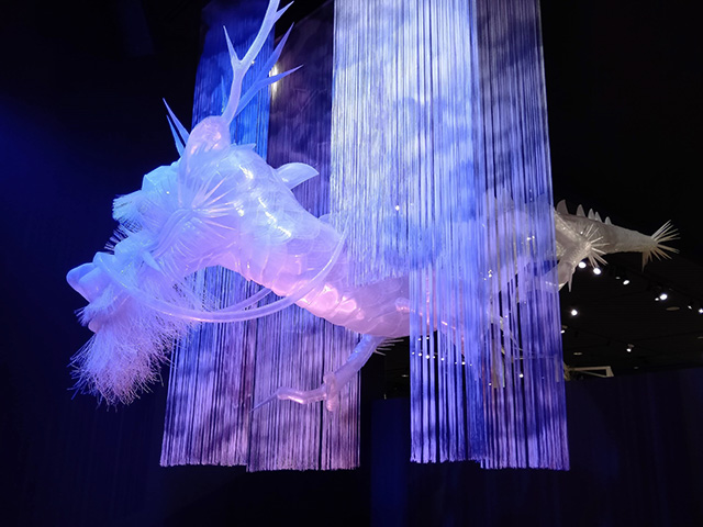 ペットボトルなどで作られている龍/滋賀県立琵琶湖博物館（滋賀県/草津市）