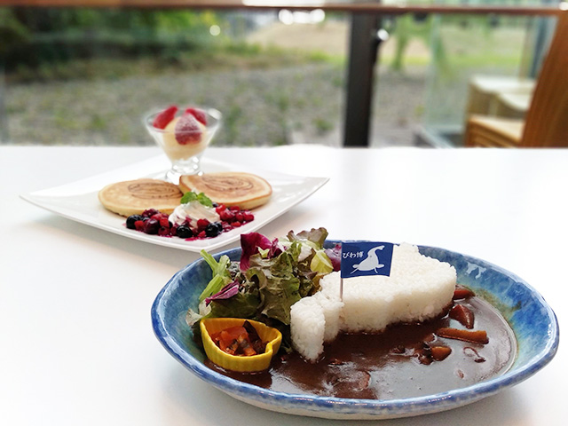 「びわ湖カレー」と「びわ湖の龍のパンケーキ」滋賀県立琵琶湖博物館（滋賀県/草津市）