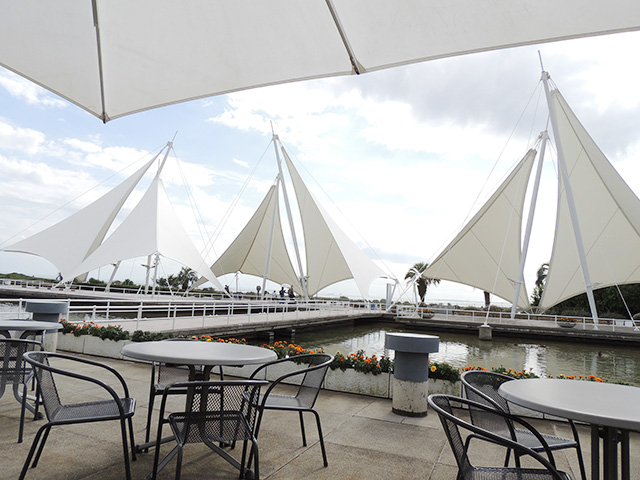 レストラン「シーウィンド」の屋外テラス席/東京都葛西臨海水族園(江戸川区)