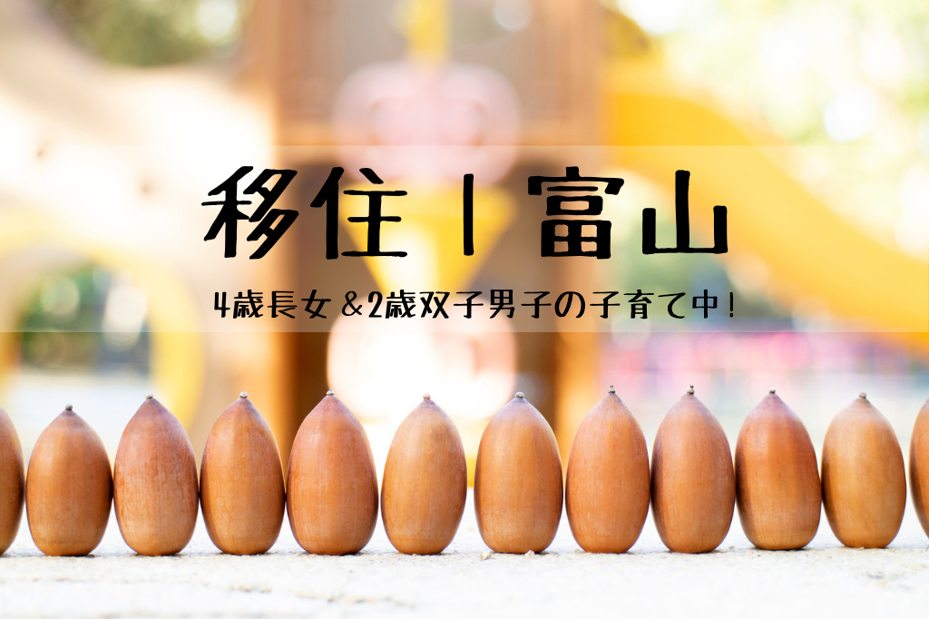 富山移住　4歳長女＆2歳双子男子の子育て中