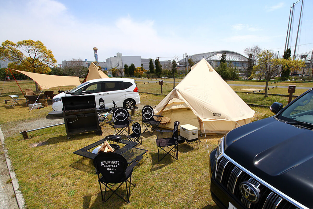 広々とした屋根なしサイト/舞洲バーベキューパーク（大阪府/大阪市）