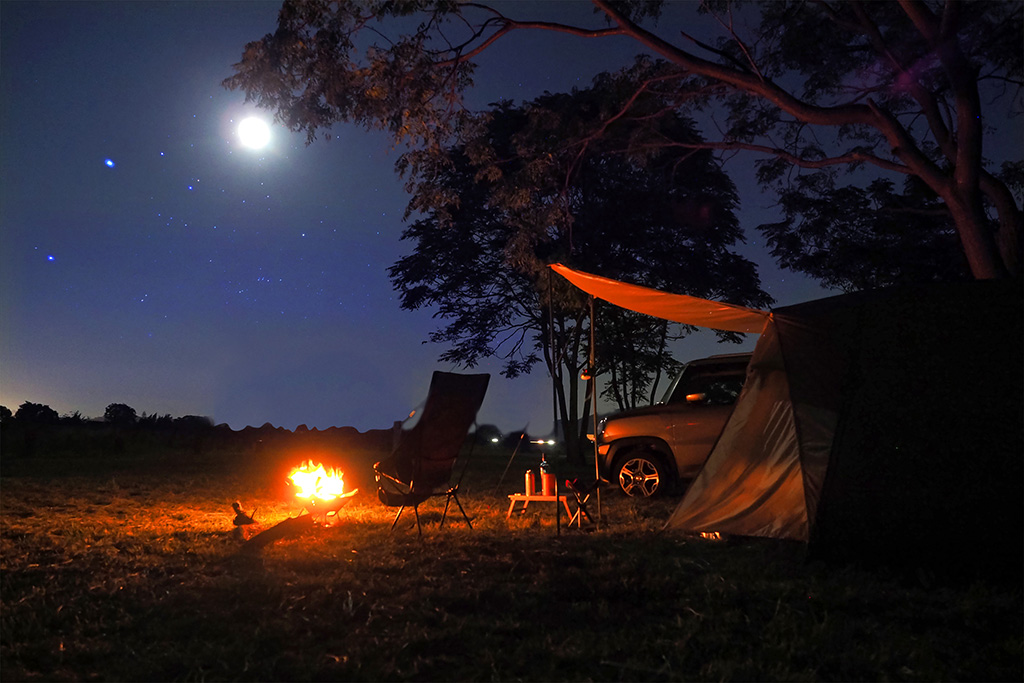 「焚火 de キャンプ the ナイト！」の様子/舞洲バーベキューパーク（大阪府/大阪市）