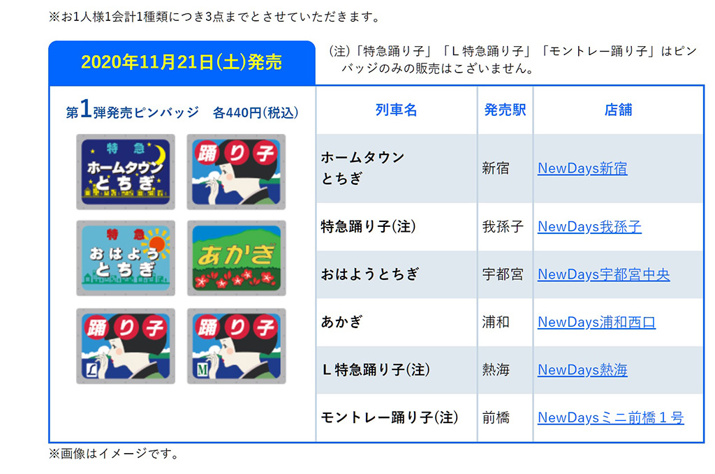 185系 第一弾発売ピンバッジ