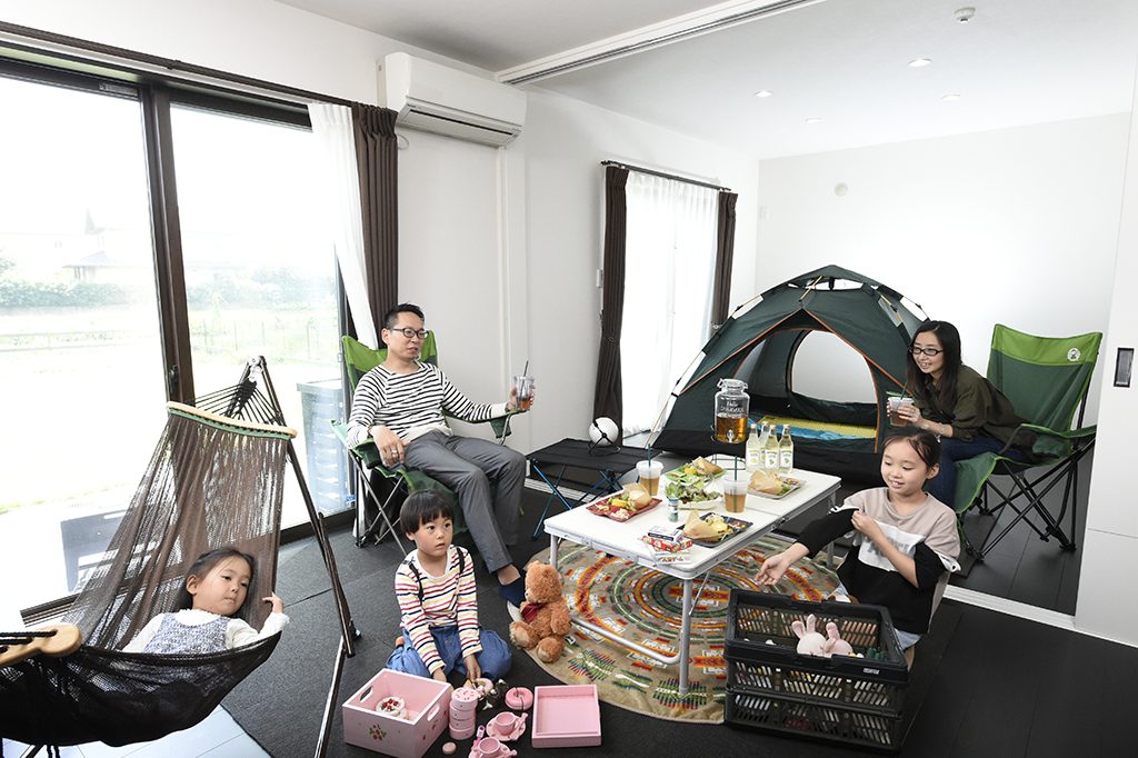 おうちキャンプの様子