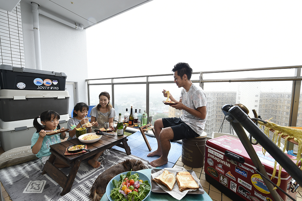 おうちキャンプの様子