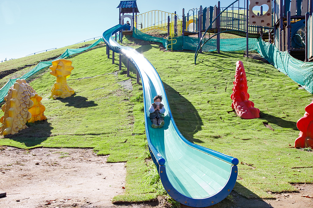 龍ヶ岡公園の長い滑り台（茨城県/龍ヶ崎市）