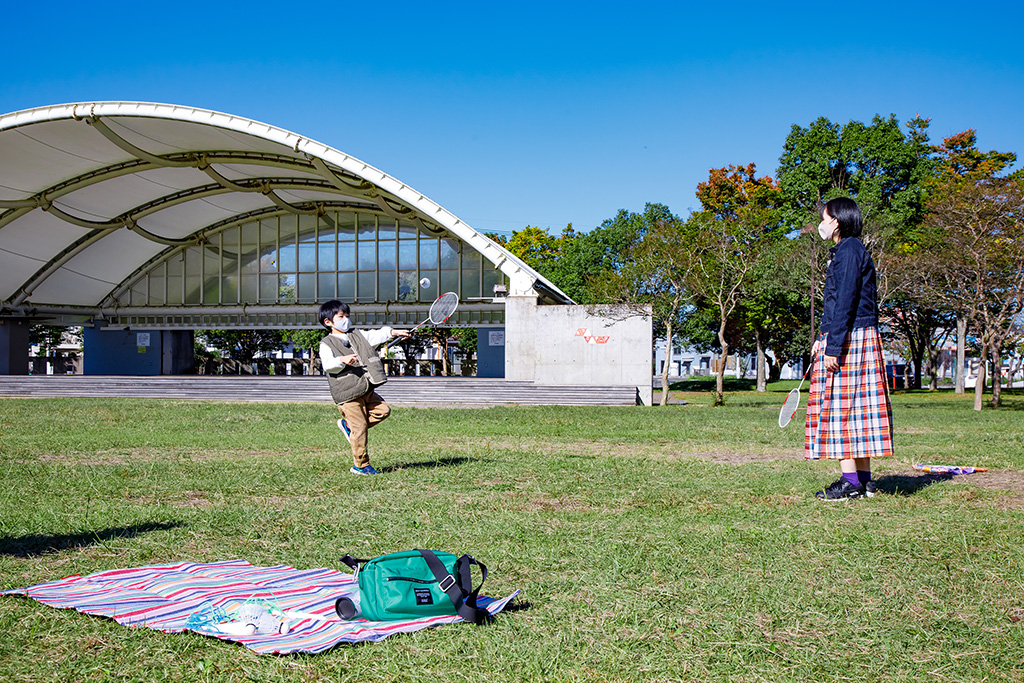 龍ヶ岡公園の芝生広場（茨城県/龍ヶ崎市）