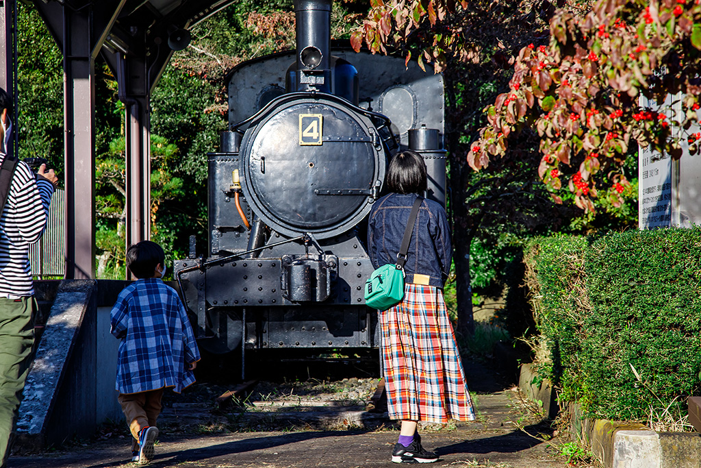 龍ケ崎市歴史民俗資料館のSL展示（茨城県）
