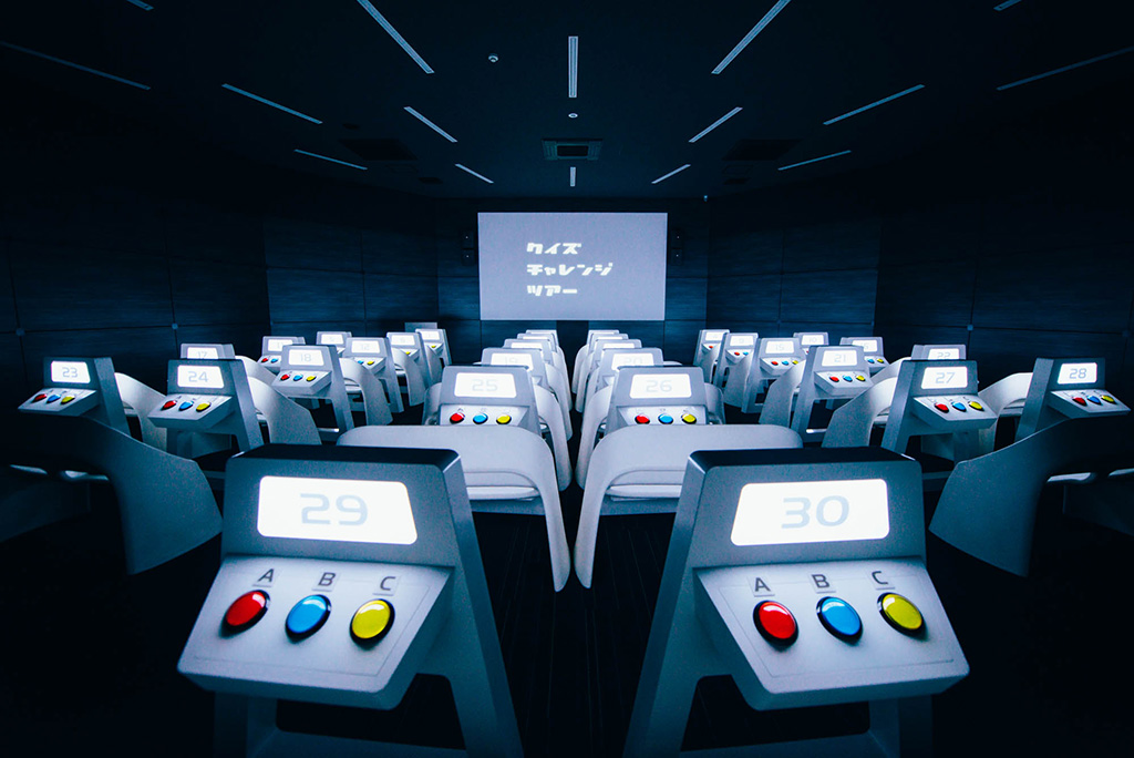 クイズに挑戦できる「スタジアムホール」/グリコピア・イースト（埼玉県/北本市）