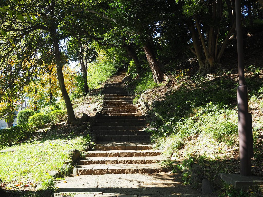 古墳を登る階段/都立芝公園（東京都/港区）