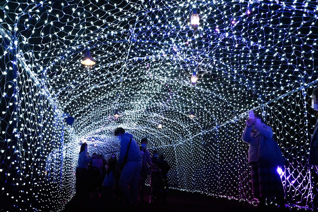 イルミイベント 光の遊園地：タイムトラベルトンネル/ひらかたパーク（大阪府/枚方市）