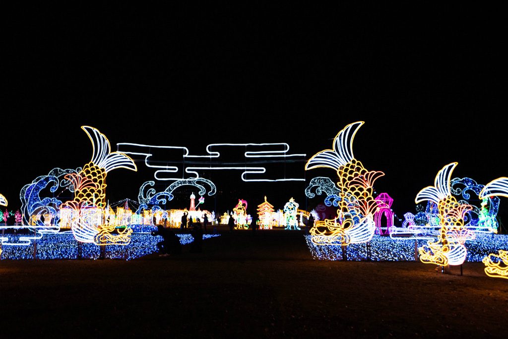 金のしゃちほこのゲート/大阪城イルミナージュ（大阪市/中央区）