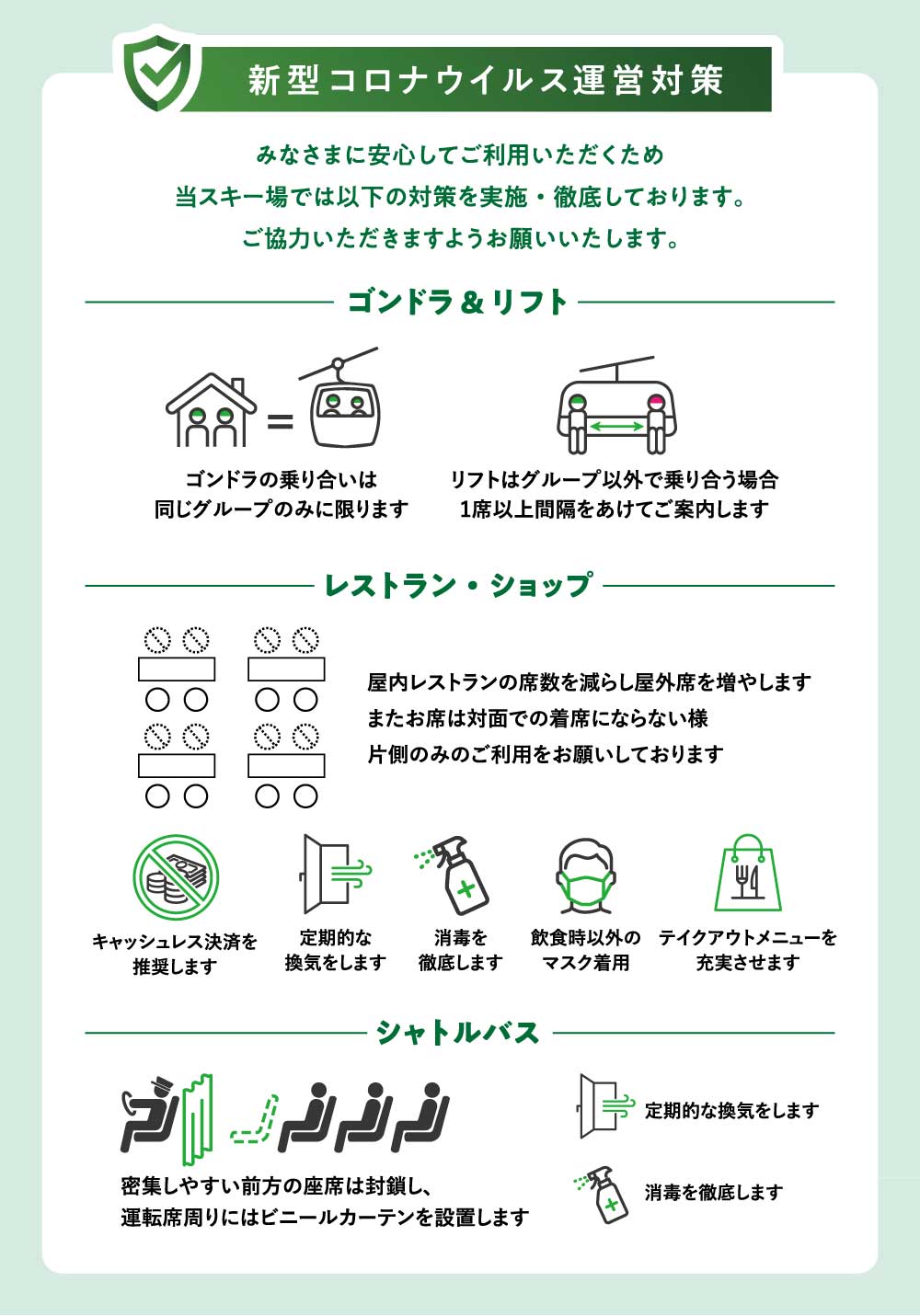 新型コロナウイルス運営対策/なきやまスノーランド（長野県/白馬村）