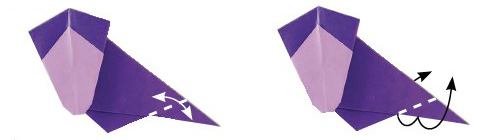 ハシビロコウの折り方12、13