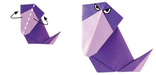 ハシビロコウの折り方14、15