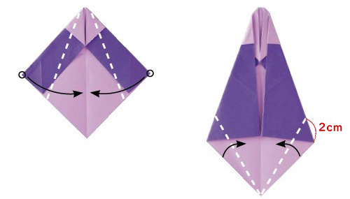 ハシビロコウの折り方5、6