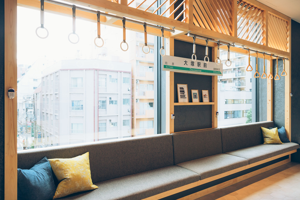 都電をテーマに装飾を施したフォトスポット/星野リゾート OMO5東京大塚(東京都/豊島区)