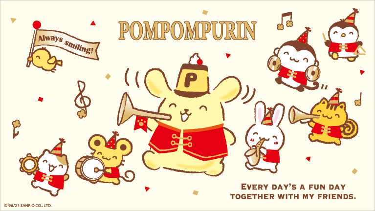 ポムポムプリン「ニコニコマーチデザイン」/サンリオショップ