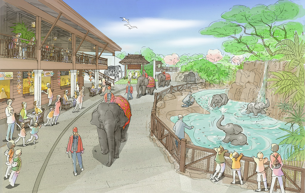 「エレファントスプラッシュ」/市原ぞうの国(千葉県/市原市)