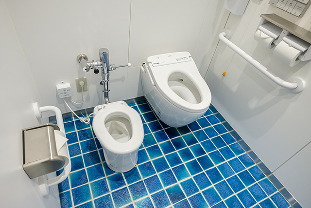 男女とも1か所ずつのキッズトイレ/DMMかりゆし水族館（沖縄県／豊見城市）