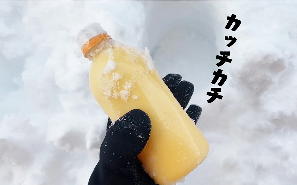 完成した雪アイス