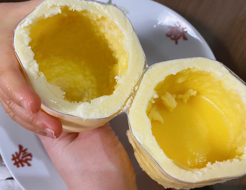 完成した雪アイス