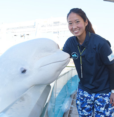 飼育技師の加登岡さん/横浜・八景島シーパラダイス（神奈川県/横浜市）