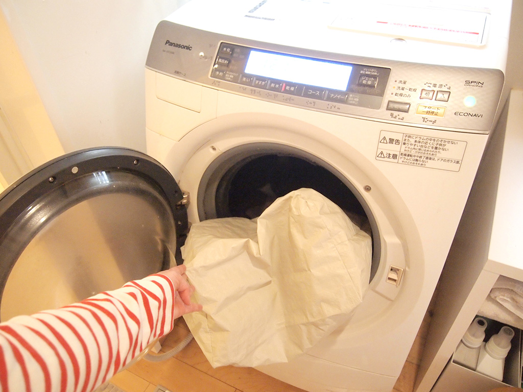 洗濯ができる、無印良品のポリエチレン・トートバッグ