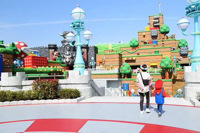 エリアに入った瞬間に見える風景/USJ「スーパー・ニンテンドー・ワールド」（大阪府/大阪市）