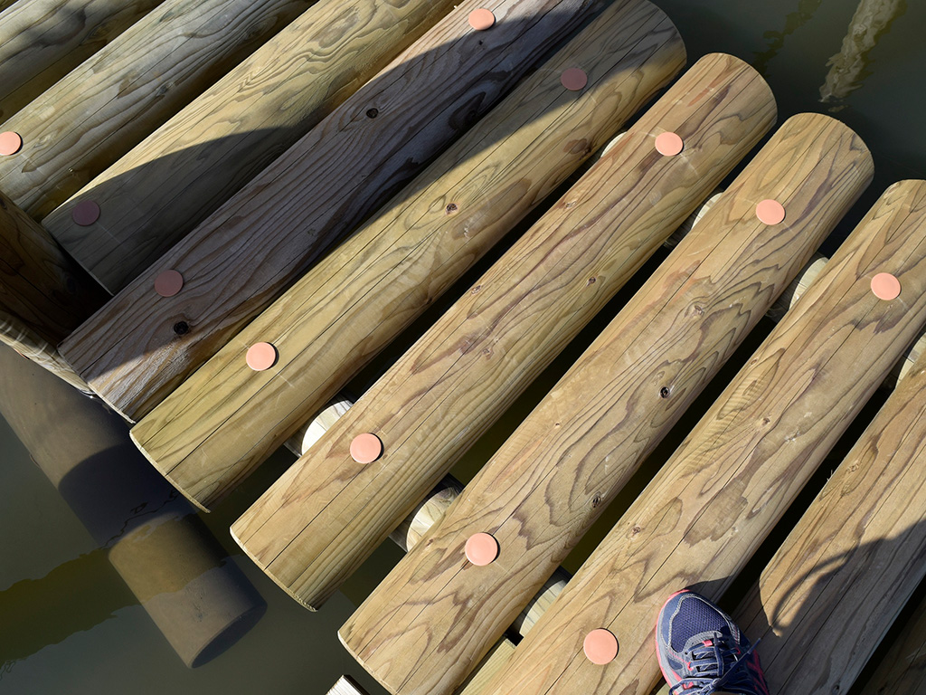 丸太の通路/六甲山アスレチックパークGREENIA(兵庫県/神戸市)