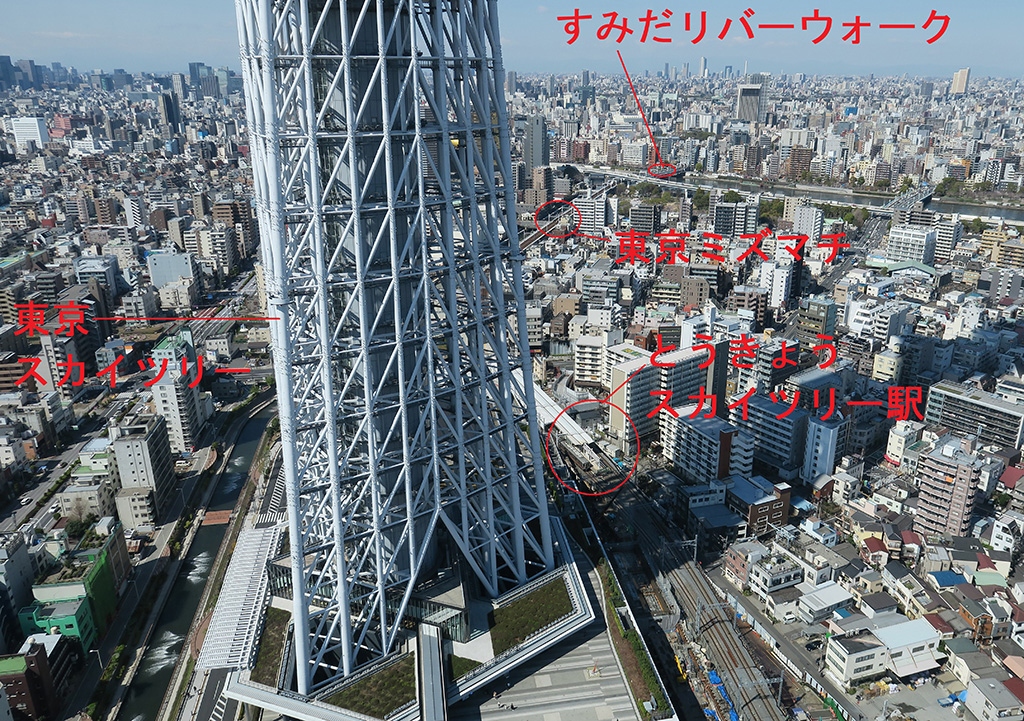 「ソラマチダイニング スカイツリービュー」からの眺め(東京都/墨田区)