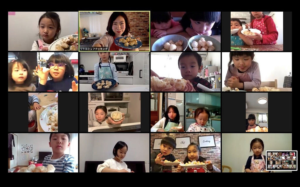 クッキングスクール「リトルシェフクッキング」 オンラインレッスンの様子