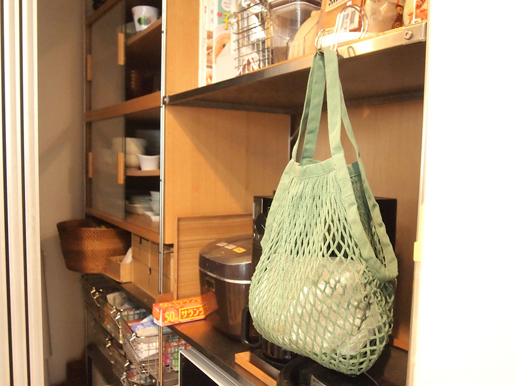 無印良品のコットンメッシュバッグ