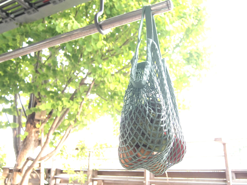 無印良品のコットンメッシュバッグ